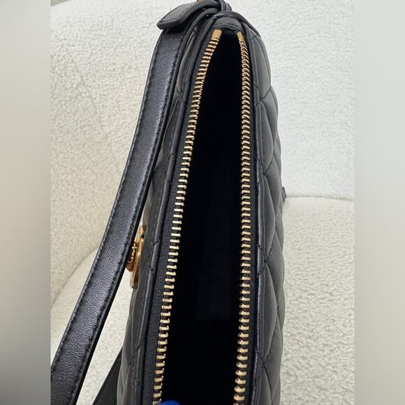 Sale ends 12/13 Versace Black Quilted Crossbody Bag with Gold Chain - Picture 7 of 9